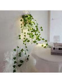 1PC/3PCS/5PCS 假植物-叶藤灯条，人造花，家居，餐厅，客厅，户外花园装饰，插花艺术，摄影道具，秋季，春季，花瓶，花墙，花环，新娘花束，婚礼装饰，DIY 花环材料，生日派对装饰材料，家居装饰配件，情人节，新年礼物