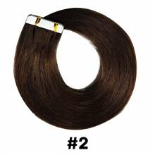 Tape In Hair Extensions Remy Human Hair Natural Black Tape Ins Straight 16"-26"Inch 20 Pcs Thick Hair Extensions - S2 - View 3