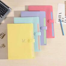 Colorful Accordion A4 File Folder, Expandable Document Organizer, 5 Compartments - 2147 Amarelo - View 3