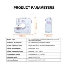Mini Sewing Machine With Extension Plate, 11 Needle Holder Foot, 97-Piece Sewing Accessory Set, EU 220V, Purple - EU C Type Plug(220-240V) - View 9