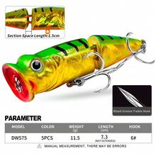CISEA F29 Fishing Lure Popper Lure For Fishing Hard Bait Jip Head Floating Water 11.5g 7.3cm - Multicolor - View 3