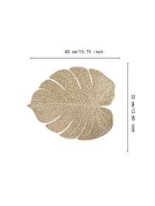 餐墊1/2/4件套組，葉子設計PVC餐墊，適用於廚房桌子室內/室外使用，可清洗耐高溫，可擦拭的餐桌墊，適用於婚禮、露營、節日、派對。 - 彩色 - 查看 7