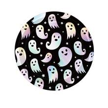 10pcs/20pcs/40pcs/50pcs/Set, Piring Pesta Sekali Pakai Halloween Pelangi Hitam, Piring Kertas Laser Hantu Perak, Piring Holografik Berubah Warna untuk Perlengkapan Dapur Horor, 9 Inci x 7 Inci - Tipe B Hitam - View 14