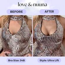 QY Love Nuuna Double Sided Sticky Push Up Bra Inserts Reusable Adhesive Bra With Padding Sticky Bra For Dresses Bikinis 8380 - 小的 - 查看 5