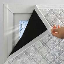 1 件白色窗帘，防风隔热窗帘冬季挡风卧室防寒隔热窗膜