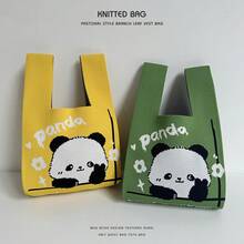 Women Tote Bags - 比耶熊貓-紅色 - 查看 5