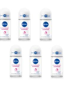 6 Pack NIVEA Extra Brightening Radiant & Smooth Roll -On 50 Ml - 彩色 - 查看 2