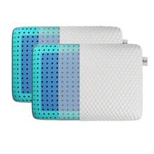 GhostBed Gel Memory Foam Pillows Patented Ventilated Cooling – Standard Size – 2 Pack
