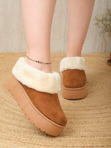 Women Snow Sneakers - Camel - View 2