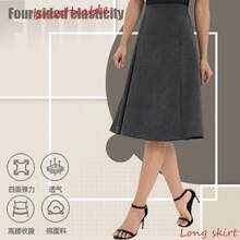 23" Knee Length Skorts Skirts For Women With Pockets Tennis Skirt High Waisted Golf Skirts For Women Casual - Màu xám đen - Xem 4