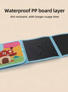 8-Sided Foldable Chalkboard Book, Reusable Drawing Pad, Portable Double-Sided Writing Board, Educational Toy For Children 3-8 Years Old, Boys & Girls Gift, Includes 12 Colored Chalks, Convenient Folding Design For Easy Storage, Preschool Learning Essential, Christmas & Halloween Gift