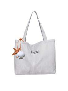Large Capacity Canvas Tote Bag With Cute Starfish Pendant, Hollow Shoulder Bag - Ultralight, Breathable, Spacious, Y2k Cute Aesthetics, Sweet And Playful Girly Style, Stylish Travel And Shopping Shoulder Bag, Ideal For Summer Leisure Travel And Beach Adventures, Beach Accessories | Hollow Design,Travel Essential - Multicolor - View 14