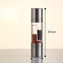 2-In-1 Stainless Steel Salt And Pepper Grinder, Battery-Free - Manual Dual-Use Grinder, Adjustable Coarseness, Ceramic Blades - Essential Kitchen Seasoning Tool - Multicolor - View 14