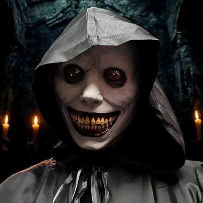 Halloween Solid Color Party Atmosphere Latex Mask,Christmas Party Wear