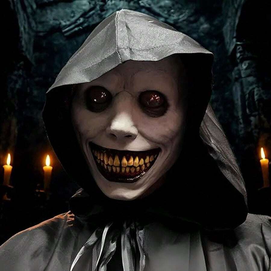 Halloween Solid Color Party Atmosphere Latex Mask,Christmas Party Wear - Multicolor - View 1