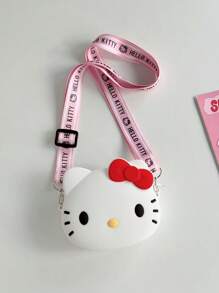 Sanrio 1 PC For Hello Kitty & Family Fanny Pack - Cute Cartoon Design, Lightweight & Portable Organizer Bag For Daily Outings, Hand Washable Silicone Material, Ideal For Travel And Outdoor Activities, Travel Organizer | Playful Accessory | Silicone Fanny Pack, For Hello Kitty Accessories