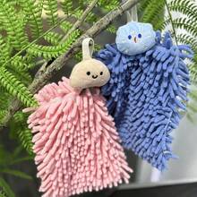 1PC Super Cute Hand Towel | Pink And Blue Dual-Color + Cartoon Character, Strong Water Absorption Without Lint, Hang In The Kitchen/Bathroom, Convenient For Hand Wiping And Also Serves As A Cute Small Decoration, Enhancing The Micro And Tangible Happiness In Life - Pink - View 7