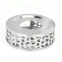 不锈钢茶壶、茶壶、桌面保温器、加热壶、蜡烛茶壶、户外泡茶器、厚实耐用的材质、导热均匀、设计紧凑、携带方便、适用于煮茶、暖茶、加热咖啡、加热食物和牛奶、简约优雅、表面光滑、通风孔、用途广泛