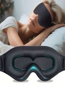 Trójwymiarowa konturowa maska na oczy do spania i opaska na oczy do przedłużania rzęs, opaska na oczy do spania dla kobiet i mężczyzn, miękka i wygodna osłona na oczy z regulowanym paskiem, ulepszona trójwymiarowa konturowa maska na oczy z opaską na oczy dla kobiet i mężczyzn, blokująca światło