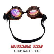 Lelinta Kaleidoscope Goggles Steampunk Goggles Glasses Halloween Costume Accessories For Cosplay Party