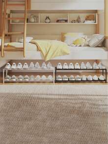 Kệ để giày tiết kiệm không gian 2 tầng - Kệ để giày dép, bốt, trang sức, đồng hồ đa năng bằng kim loại và nhựa - Thiết kế nhỏ gọn chắc chắn, thích hợp cho lối vào, tủ quần áo, không gian nhỏ, nơi cất giữ giày dép - Nhiều màu - Xem 3