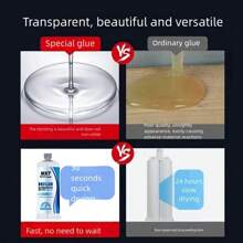 1 件/2 件工业级重型焊接铸造胶，修复受损金属、电气设备和机械，耐热、防水、不导电、透明色，适用于工艺品修复、木工、陶瓷、金属、亚克力 - 透明 - 查看 8