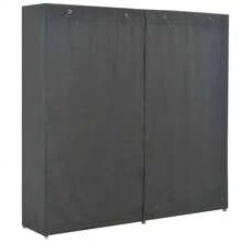 Wardrobe Grey 200x40x170 Cm Fabric