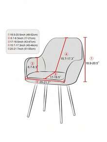 1件装 玉米绒 高扶手套 现代简约弧形高背扶手套 弹力椅套 舒适亲肤 易保养 防尘防猫爪 全包围靠背一体式 现代涤纶活动椅套 适用于居家、办公室、电脑及酒店 四季皆宜 - 米色 - 查看 2