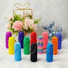 Portachiavi con stimolatore a punte, piccolo oggetto antistress da manipolare, portachiavi antistress, mini rullo massaggiante portatile con punte testurizzate, regalo creativo e originale