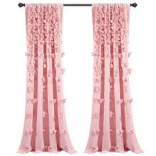 LUSH DECOR Riley Window Curtain Panel Navy Single 54X84 Halloween-Fall Decor-Room Decor - Hồng - Xem 8