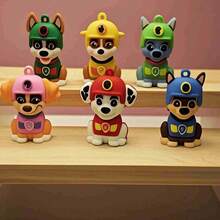 Paw Patrol 6件旺旺团队娃娃桌面3D摆件手工DIY饰品，可用作钥匙扣挂件，非常适合节日、粉丝、学校、送礼（版本随机） - 查看 1