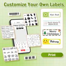 Marklife P15 迷你便携式热敏打印机，无线蓝牙口袋打印机，适用于家庭和办公室，可制作标签、贴纸和吊牌，带 USB 接口 - 綠 - 查看 7