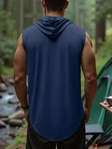 男士運動連帽衫 | 超輕量透氣面料 | 夏季健身必備 | 適合露營、徒步、訓練 - 藏蓝色 - 查看 3