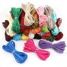 10m 2.5mm 扁平仿麂皮編織繩，韓式天鵝絨皮革繩，DIY項鍊珠寶製作材料 - rope cords - 查看 1