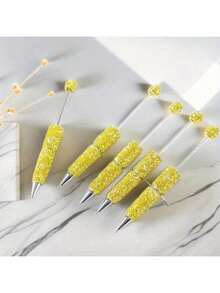 5pcs DIY Bead Pen New Full Diamond Bead Pen Creative Pen Bead Pen - Màu xanh lam - Xem 4