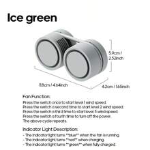 kinscoter 1PC Rechargeable 1600mAh Portable Hanging Neck Fan Foldable Summer Air Cooling Bladeless Mute Neckband Fan