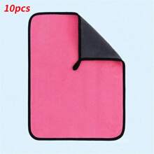 1件/3件/5件/10件高密度珊瑚绒洗车毛巾，双面加厚吸水汽车清洁布，挡风玻璃雨刷，适用于汽车修理店、酒店、餐厅清洁