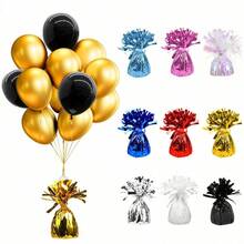 2/6/12 件金属气球配重，DIY 氦气球桌饰气球配重派对装饰，适用于生日、婚礼、周年纪念、新年、圣诞节、节日派对家居装饰 - 彩色 - 查看 3