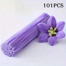 100/200pcs Golden Yellow Orange Pipe Cleaner + 1pc Step-By-Step Video, Golden Orange Pipe Cleaner For Craft Foldable Chenille Rod Pipe Cleaner, Orange Chenille Stems, Valentine's Day, Ramadan Christmas Craft Pipe Cleaner For DIY Craft And Cleaning, Chenille Stems, Home Handmade Decorations, Flexible And Durable DIY Art And Creative Handicraft Project Decoration, Can Be Used As Graduation - Multicolor - View 14