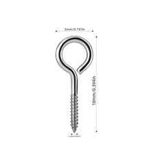20 Piezas/50 Piezas/100 Piezas Ganchos de ojo de tornillo de acero inoxidable, anillos de estilo de moda para colgar en la pared, clavos de ojo roscados, cabezas redondas parcialmente roscadas, tornillos de anillo de elevación, tornillos de ojo, clavos - Fácil de instalar, adecuado para uso en interiores/exteriores, adecuado para joyas DIY, fotos, accesorios, accesorios colgantes de manualidades DIY, colgantes de arcilla y resina. - Multicolor - Ver 10