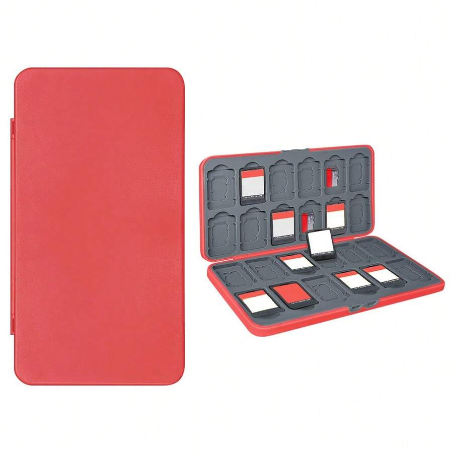 Switch Game Card Holder Case With 24 Game Cartridge Slots And 24 Micro SD Card Storage Spaces