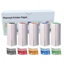 Mini Printer Thermal Paper Sticker Colorful Self-Adhesive Label Rolls - 57mm Width Photo Printing Paper For Phomemo/Memoking M02/T02/M04AS, Scrapbook/Text Notes/Craft Sticker Designs - Multicolor - View 16