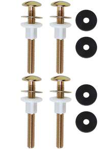 2/4Pcs Universal Toilet Seat Screws, Steel Toilet Seat Hinge Bolts And Nuts, Heavy Duty Toilet Seat Fastener With Plastic Nuts And Metal Washers, Toilet Hardware Replacement For Top Mount Toilet Seat Hinges / Water Tank Bathroom Bathroom Accessories Bathroom Tools - Multicolor - View 12