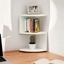 1 pièce Étagère d'angle murale, sans perçage requis, étagère de rangement pour chambre à coucher, salon, coin