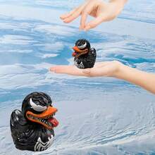 Resin Alien Duck, Unique Gothic Gifts & Collectibles, Dark Resin Duck Rubber Novelty Ornament Decorative Duck Figurine For Desktop Home Office Halloween Decor - A - 查看 9