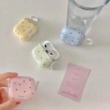 Pink Polka Dot Fresh Earphone Case Compatible With Apple PRO 2/ 3/ 2 Protective Case, Korean/Japanese Style - Pink - View 3