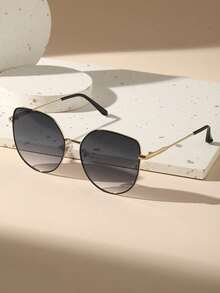 1pc Metal Full Frame Classy Aesthetic Shades Basics Classic Women Fashion Glasses For Back To School Wedding Music Festival Outdoor Casual Activities Tropical Beach Vacay Beach Party Accessories Butterfly Shape - Multicolor - View 5