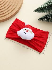 jralon Set de 5 diademas elásticas de nailon con estampado jacquard con estilo navideño para bebé, suaves y cómodas, con ambiente festivo