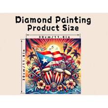 Nature-Inspired 5D Diamond Painting Kit, Blossom Lane & Landscape Full Drill Rhinestone Art For Home Decor - Independence-G7577 - 查看 4