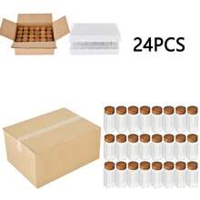 6pcs/12pcs/24pcs Set Seasoning Bottles, High-Quality Rosewood Lid Glass Spice Jars Kitchen Condiment Containers